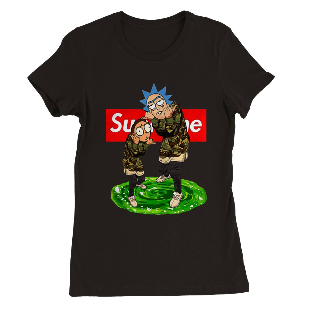 Official Supreme Rick and Morty hoodie Premium Womens Crewneck T-shirt