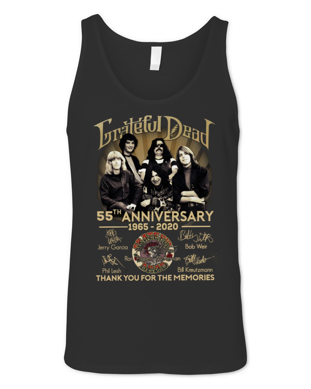 Grateful Dead 55th anniversary 1965 2020 signatures shirt Unisex Jersey Tank