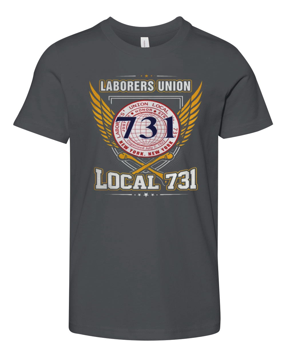 Liuna Laborer Local 731 - Laborers Union Youth Unisex Jersey Tee