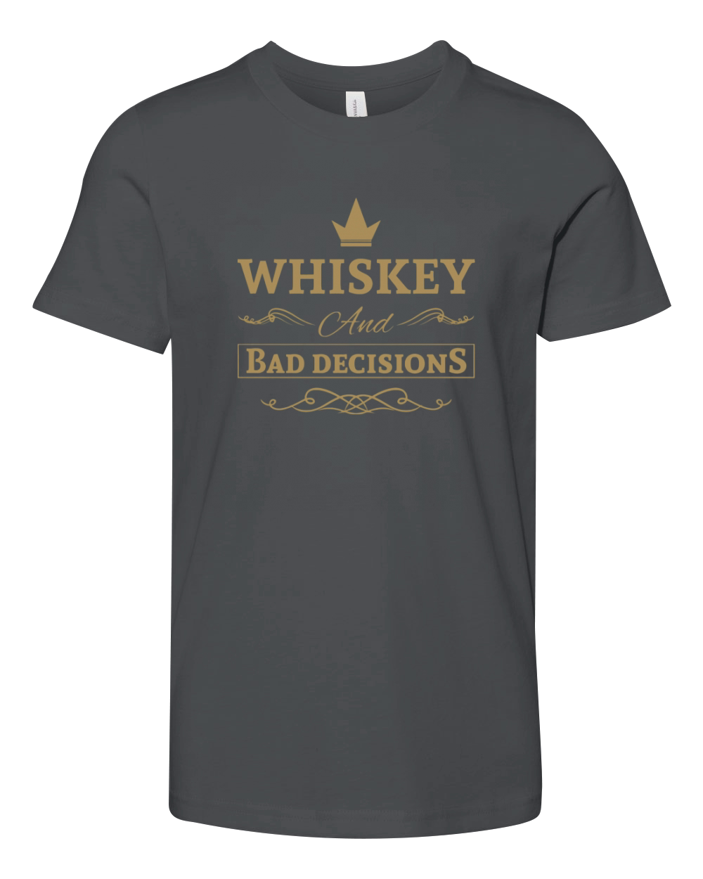 Whiskey and bad decisions Hoodies Youth Unisex Jersey Tee