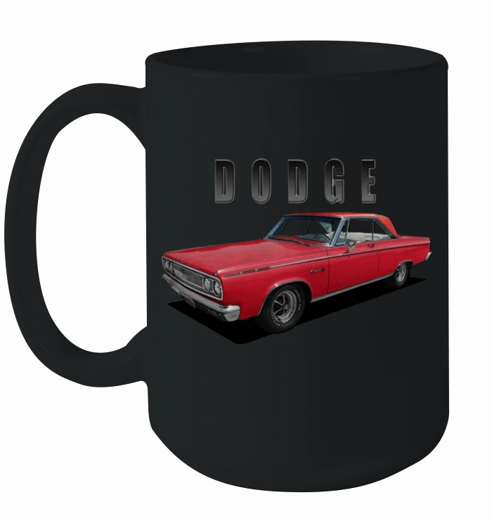 1965 Dodge Coronet 500 Red Ceramic Mug