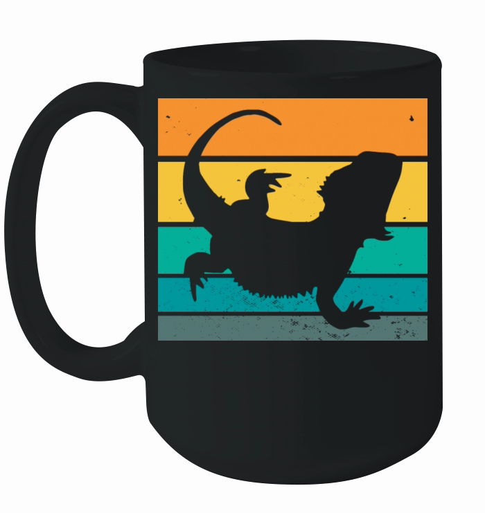 Vintage Retro Bearded Dragon Ceramic Mug