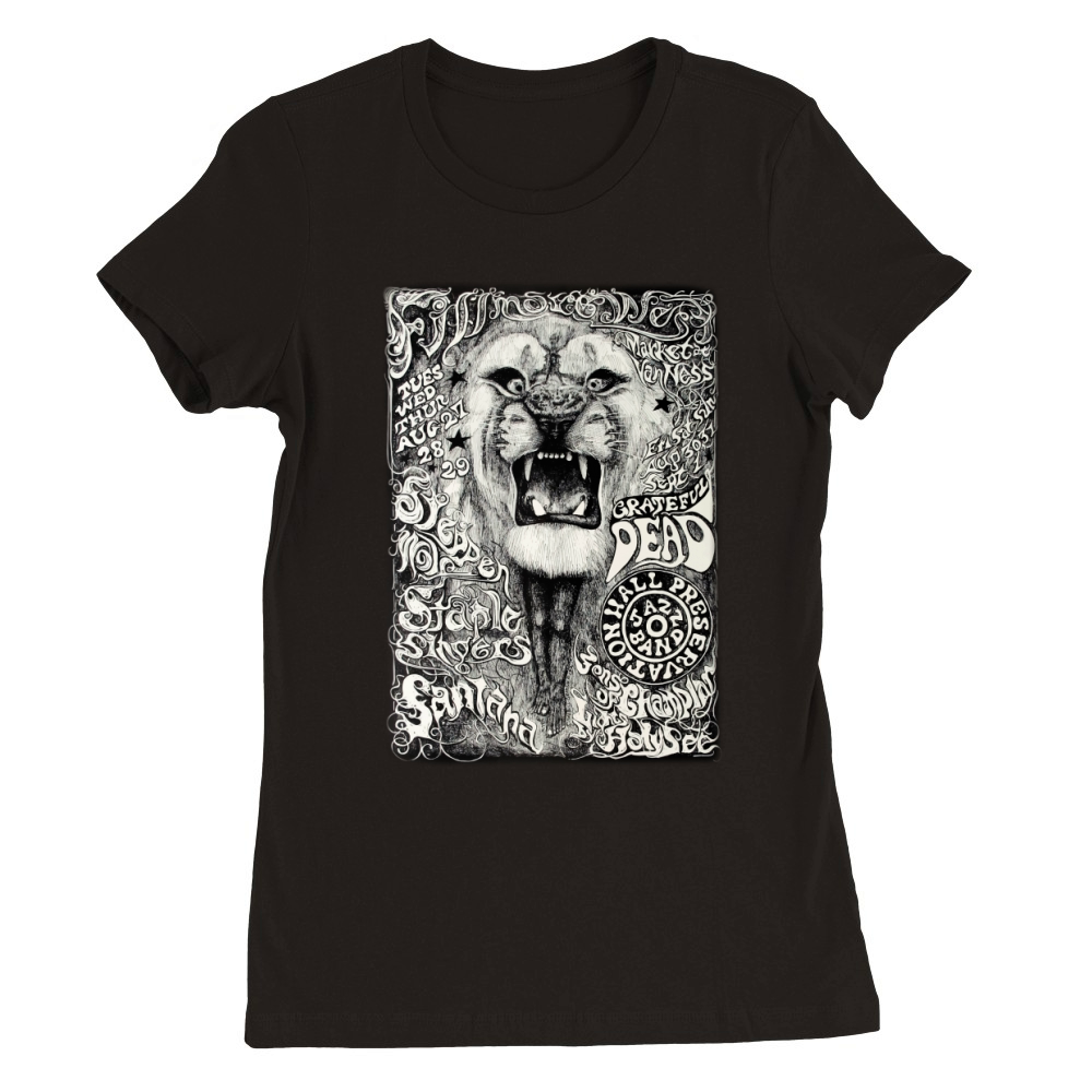 Carlos Santana While Lion Preservation Premium Womens Crewneck T-shirt