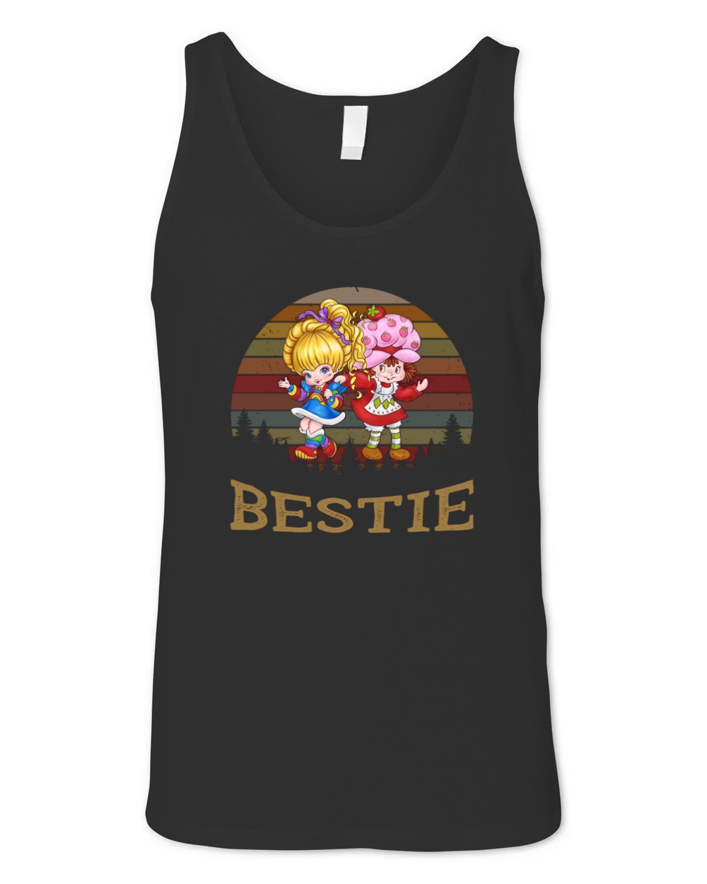 Bestie Strawberry Shortcake Vintage Unisex Jersey Tank