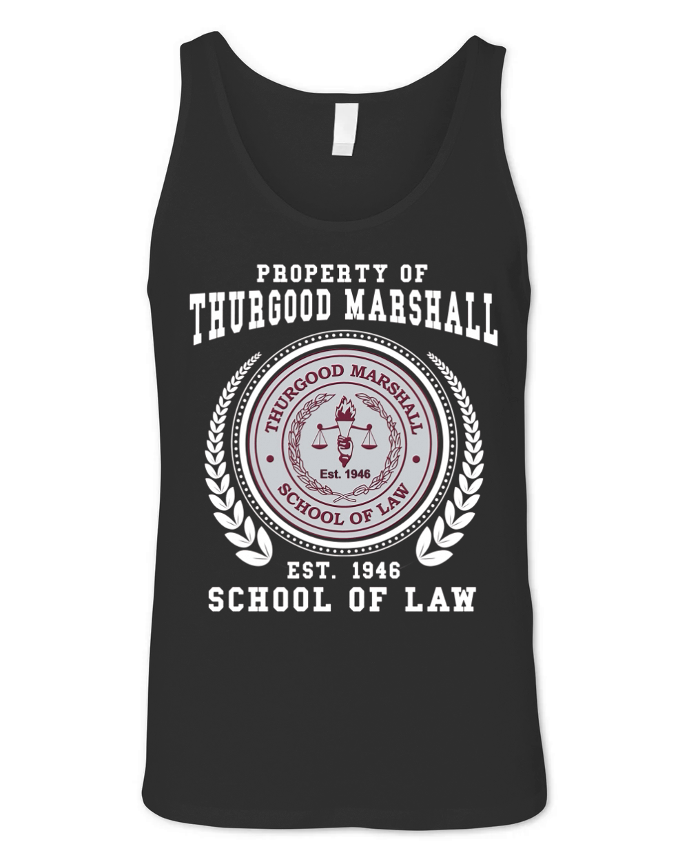Property of thurgood marshall EST 1946 school of law Unisex Jersey Tank