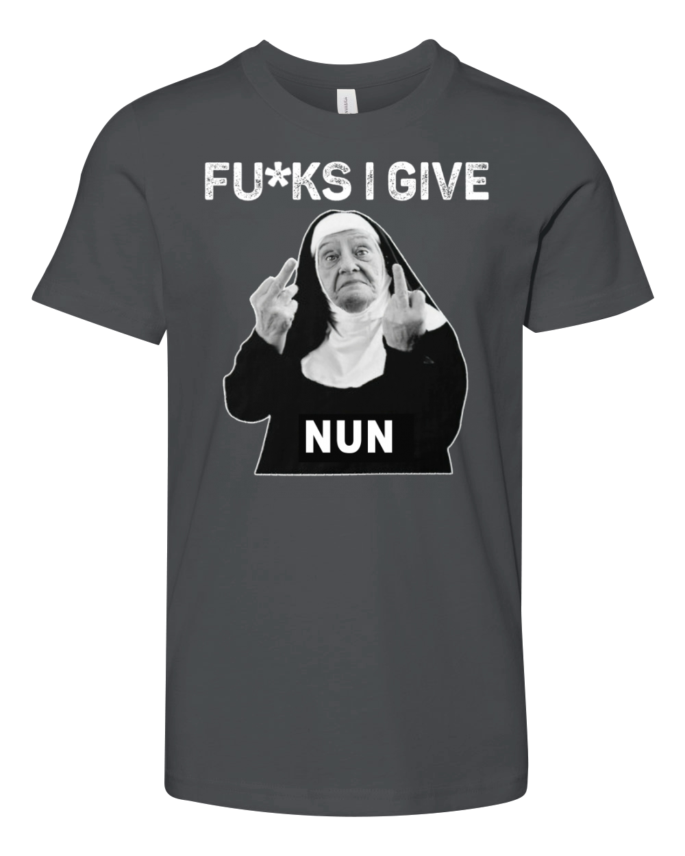The Fcks I Give Nun Funny Nun Pun Funny - Ladies Flowy Tank Youth Unisex Jersey Tee